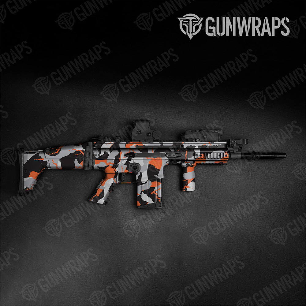 Tactical Ragged XL Orange Tiger Camo Gun Skin Vinyl Wrap