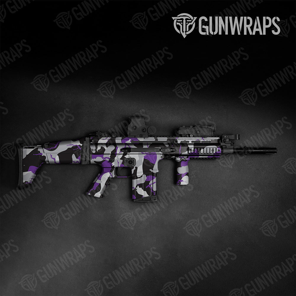 Tactical Ragged XL Purple Tiger Camo Gun Skin Vinyl Wrap