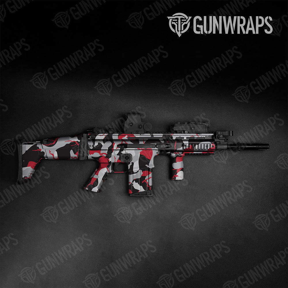 Tactical Ragged XL Red Tiger Camo Gun Skin Vinyl Wrap