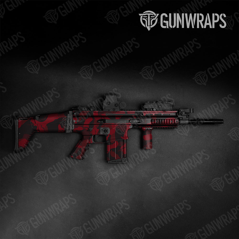 Tactical Ragged XL Vampire Red Camo Gun Skin Vinyl Wrap