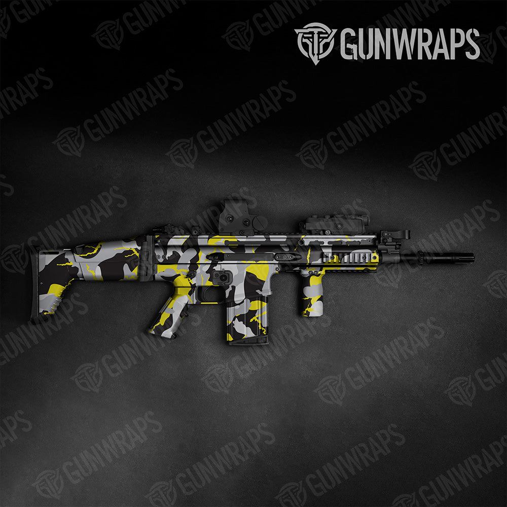 Tactical Ragged XL Yellow Tiger Camo Gun Skin Vinyl Wrap