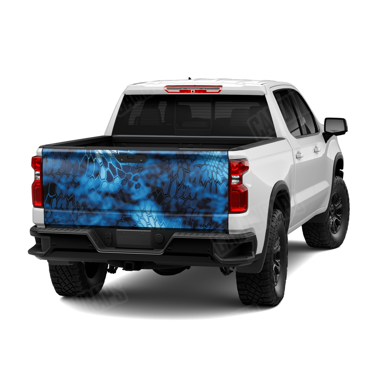 Kryptek Blue Lightning Camo Tailgate Vinyl Wrap