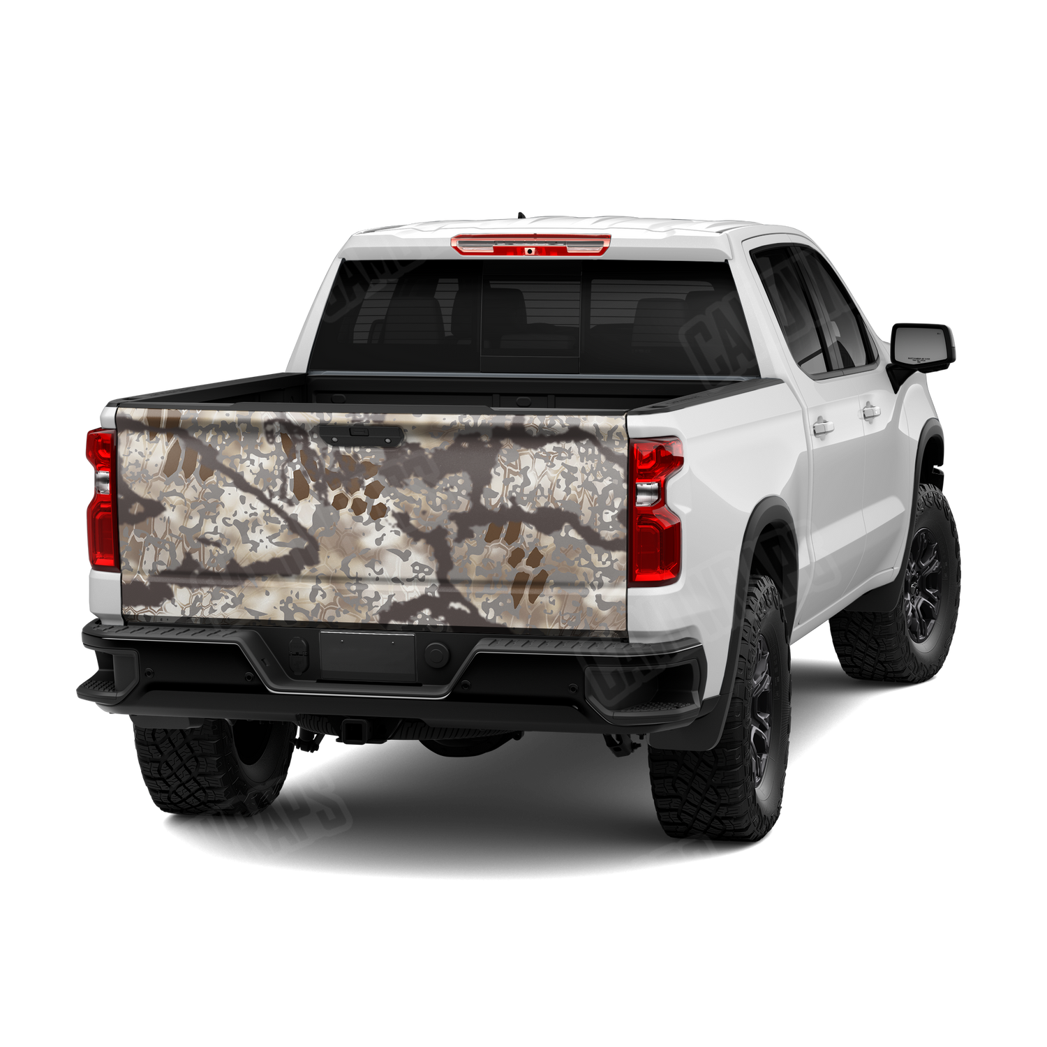 Kryptek Obskura Driftwood Camo Tailgate Vinyl Wrap