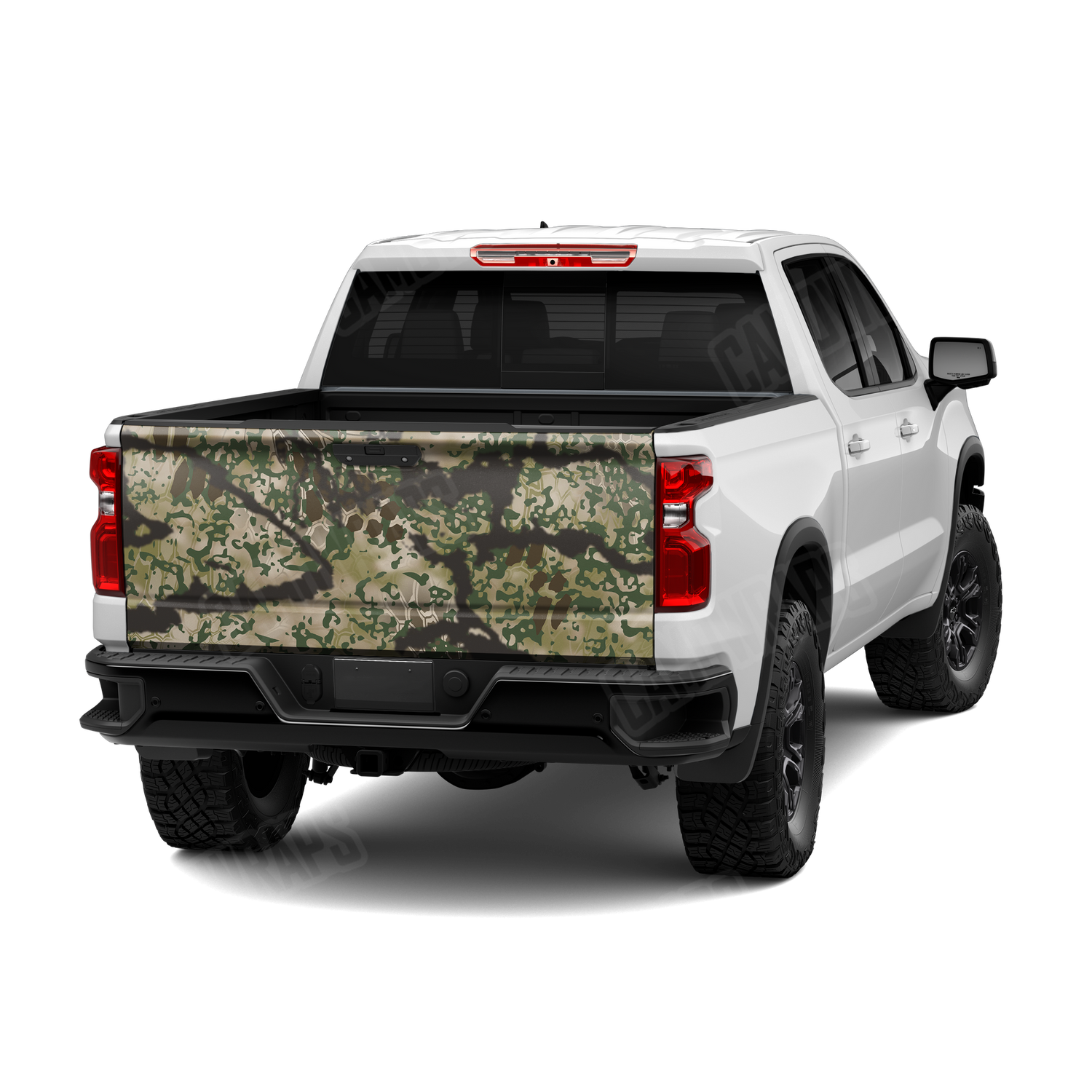 Kryptek Obskura Transitional Brown Camo Tailgate Vinyl Wrap