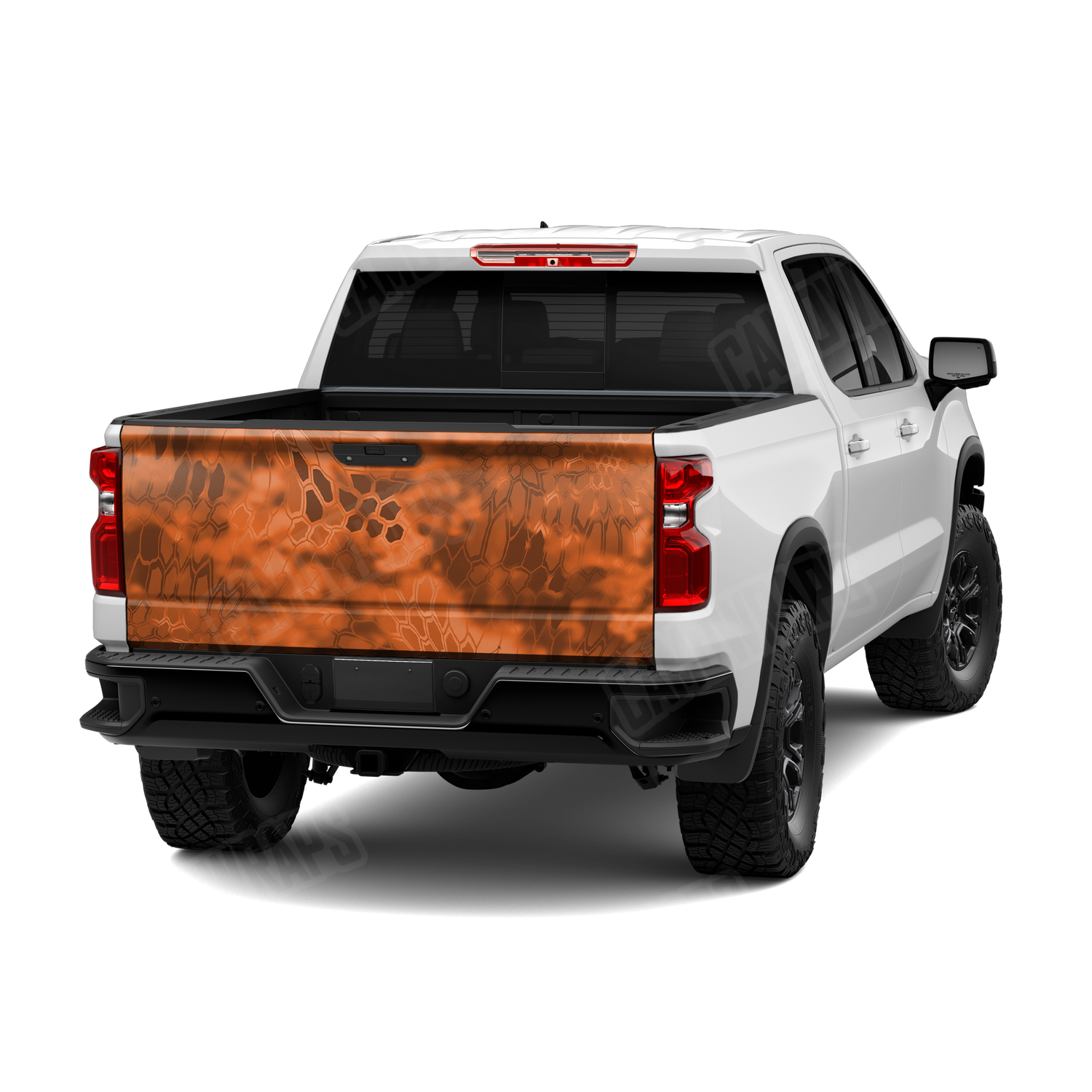 Kryptek Orange Camo Tailgate Vinyl Wrap