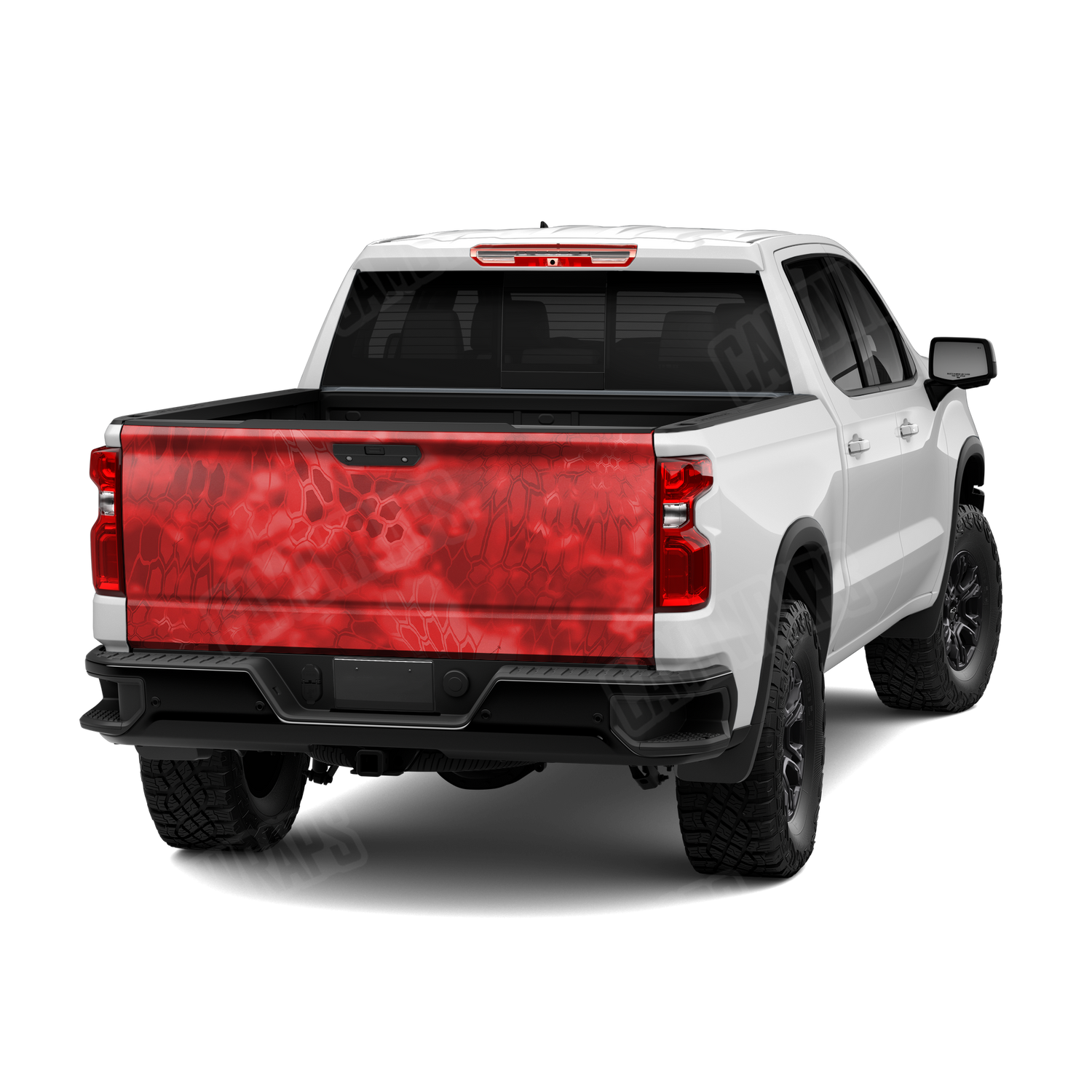 Kryptek Red Camo Tailgate Vinyl Wrap