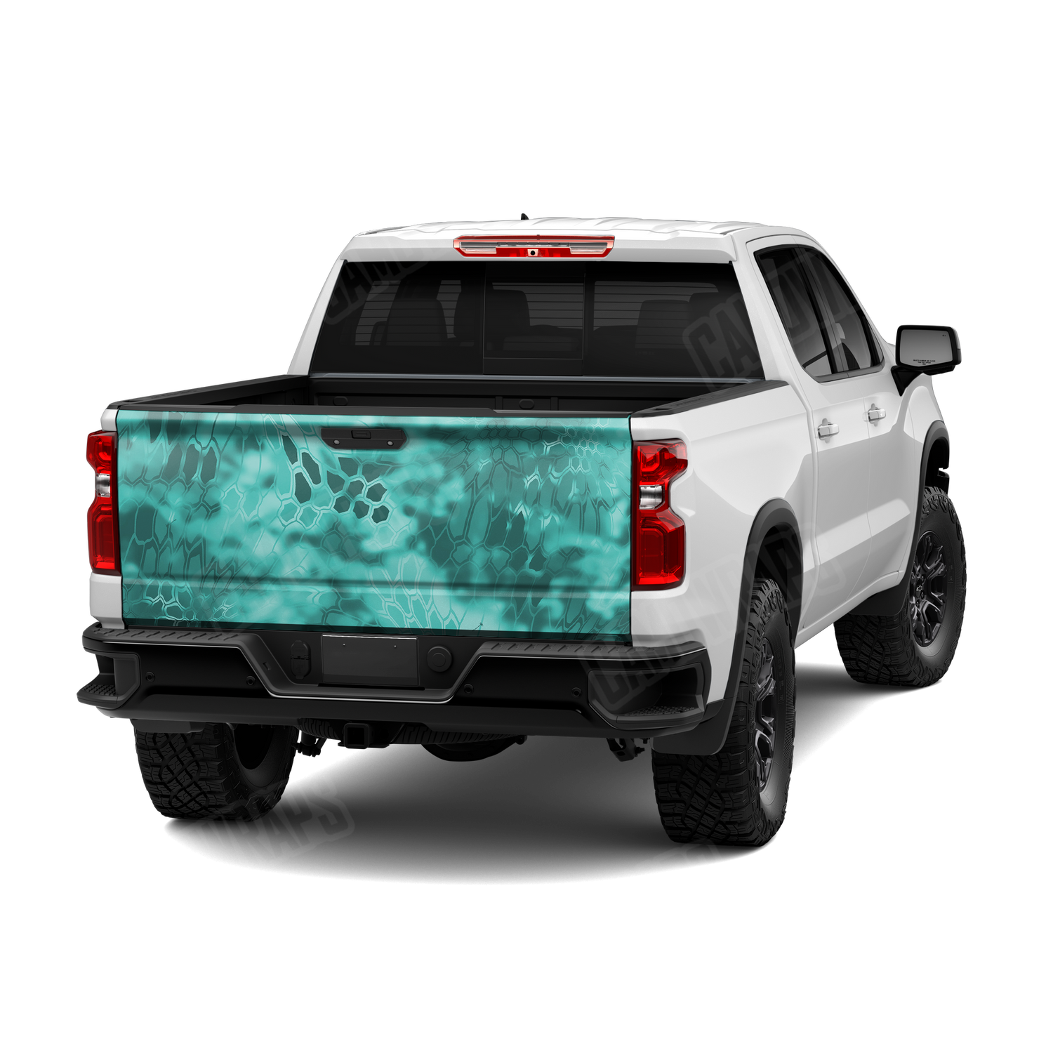 Kryptek Tiffany Blue Camo Tailgate Vinyl Wrap