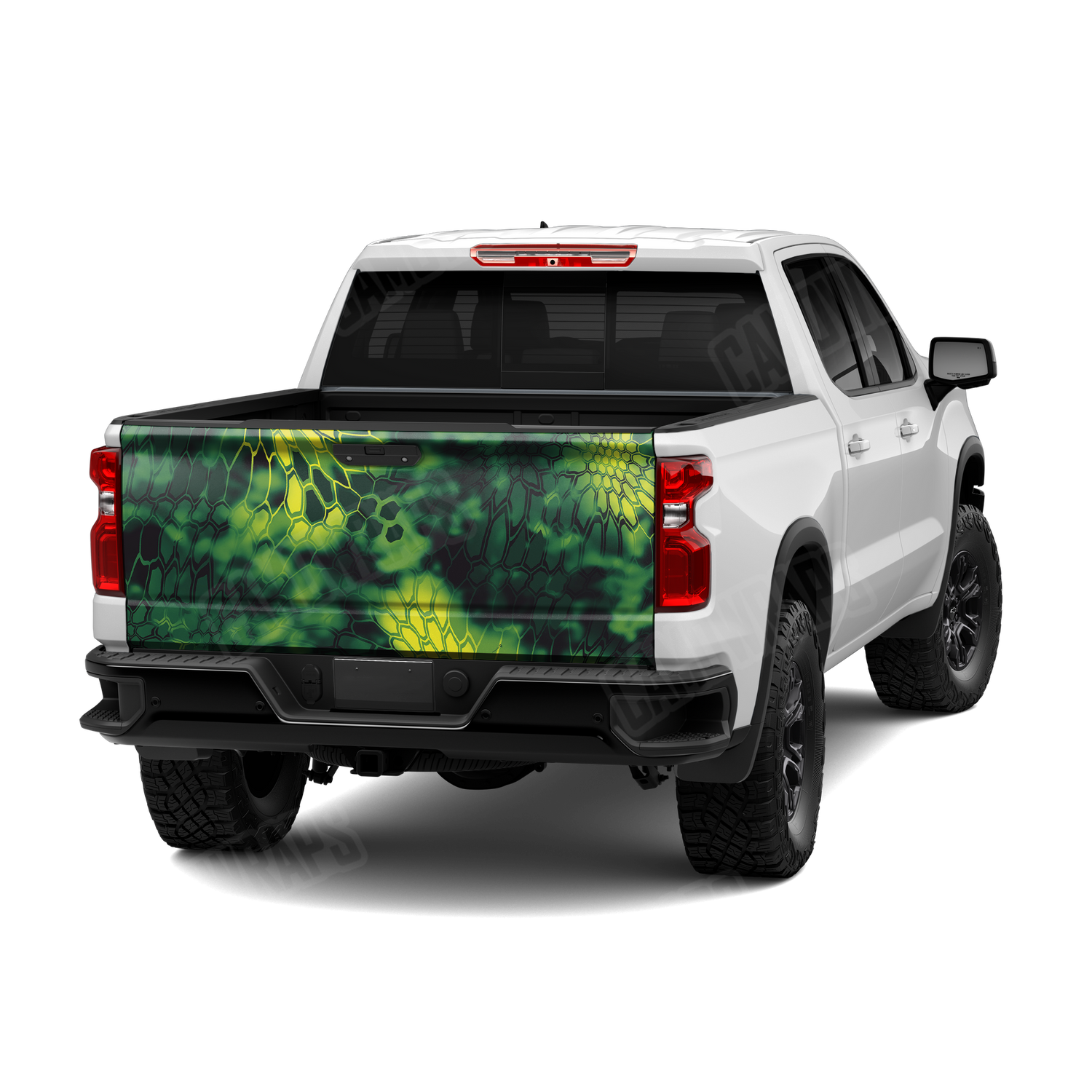 Kryptek Toxic Waste Camo Tailgate Vinyl Wrap