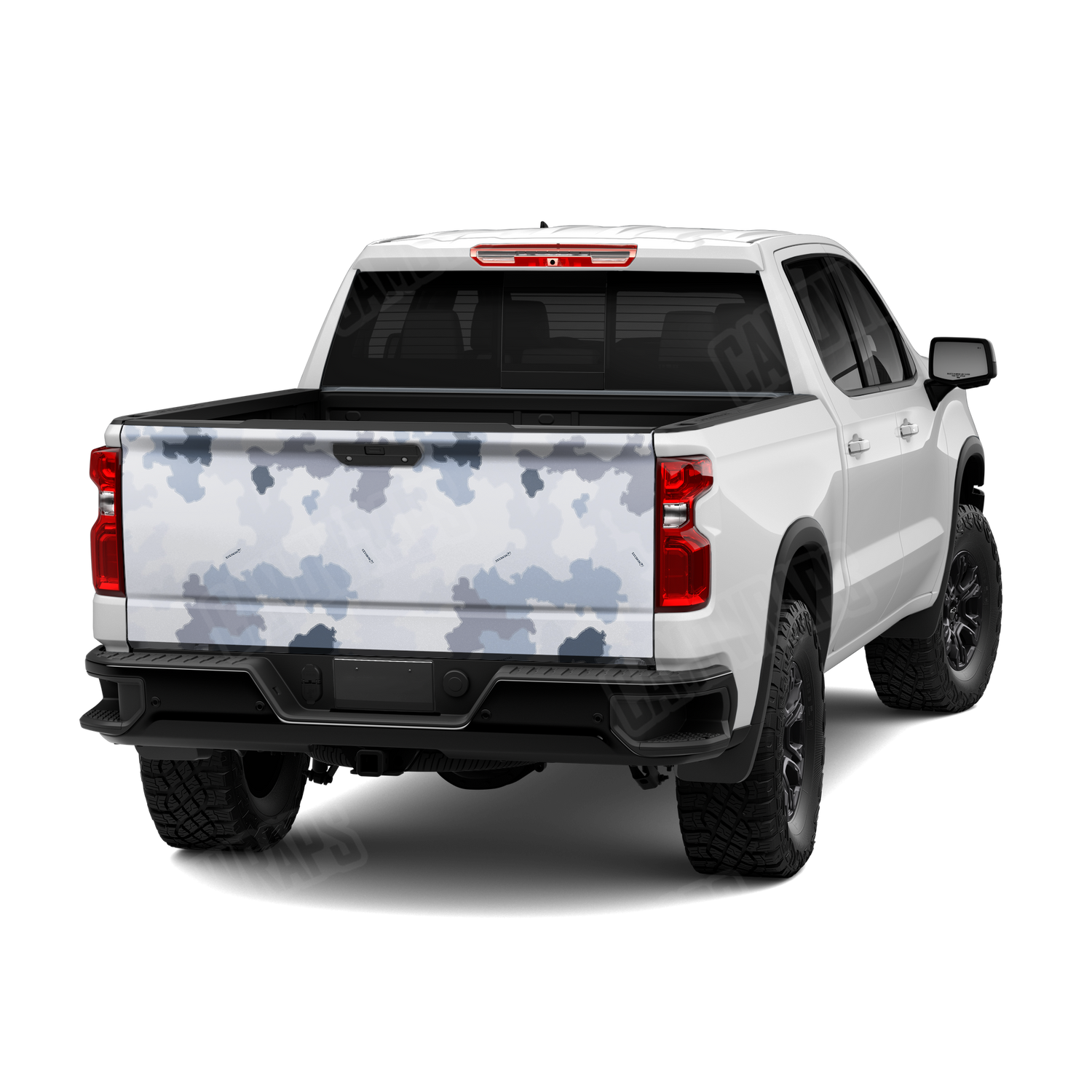 Nemesis Snow Tundra Camo Tailgate Vinyl Wrap