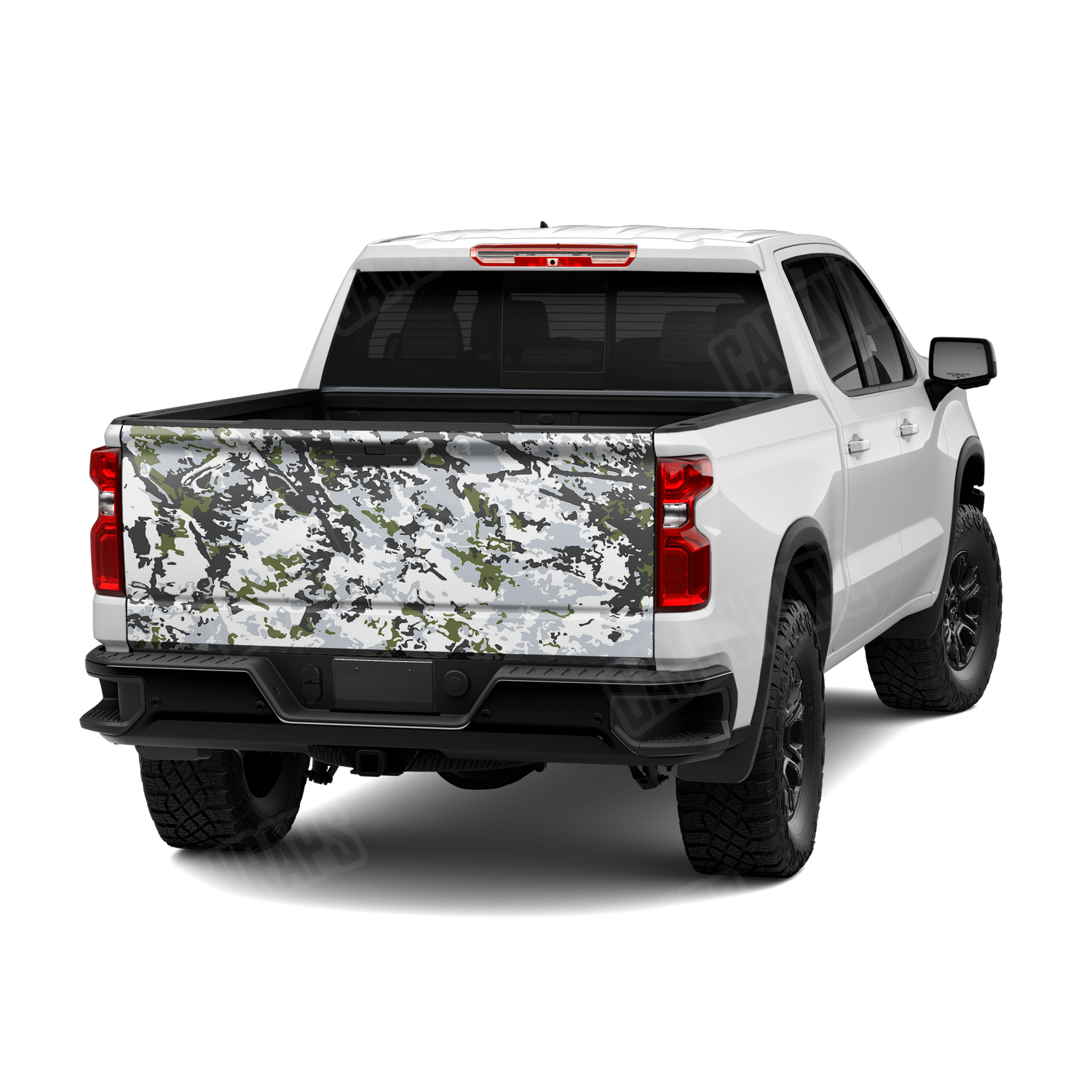 RELV X1 Timber Wolf Camo Tailgate Vinyl Wrap