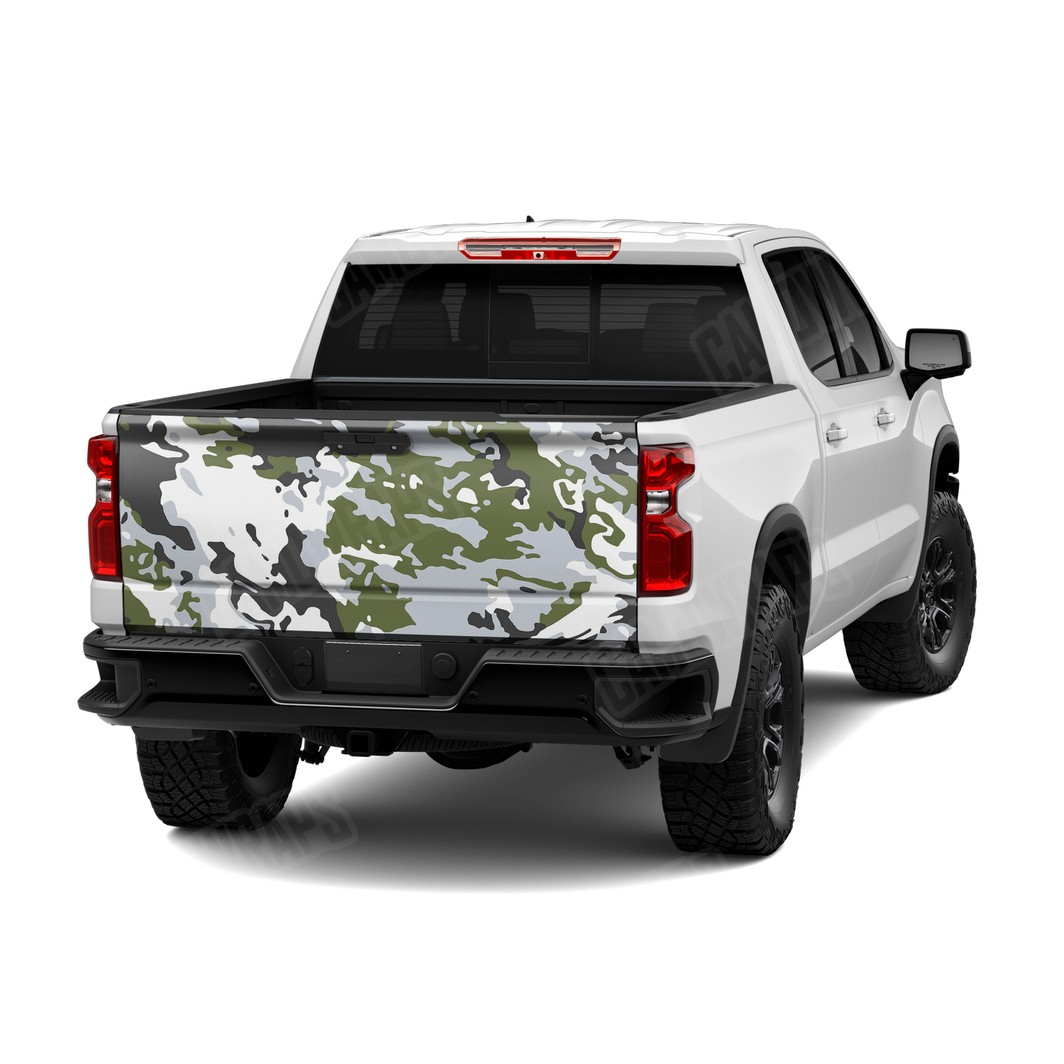 RELV X3 Timber Wolf Camo Tailgate Vinyl Wrap