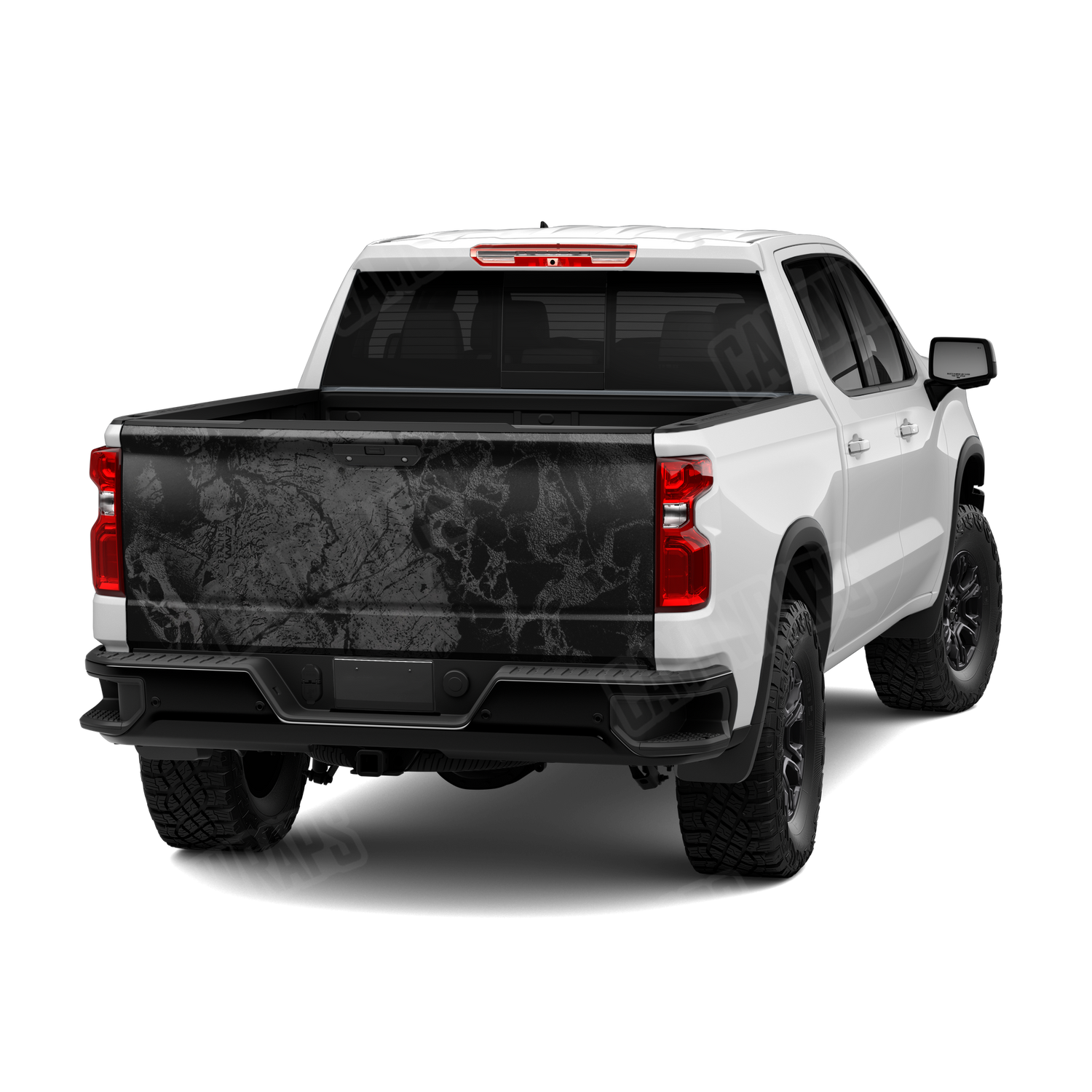 Realtree WAV3 Black Camo Tailgate Vinyl Wrap