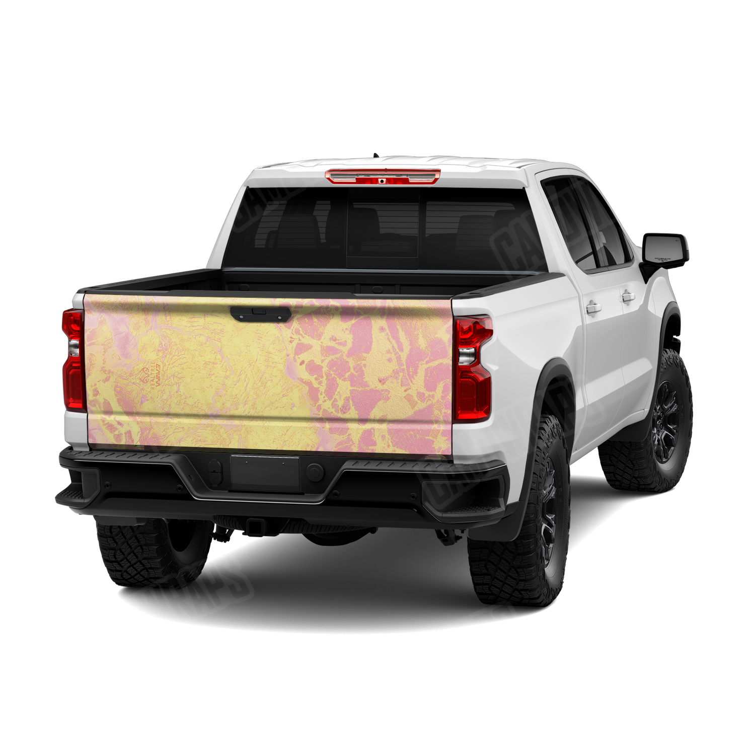 Realtree WAV3 Strawberry Lemonade Camo Tailgate Vinyl Wrap