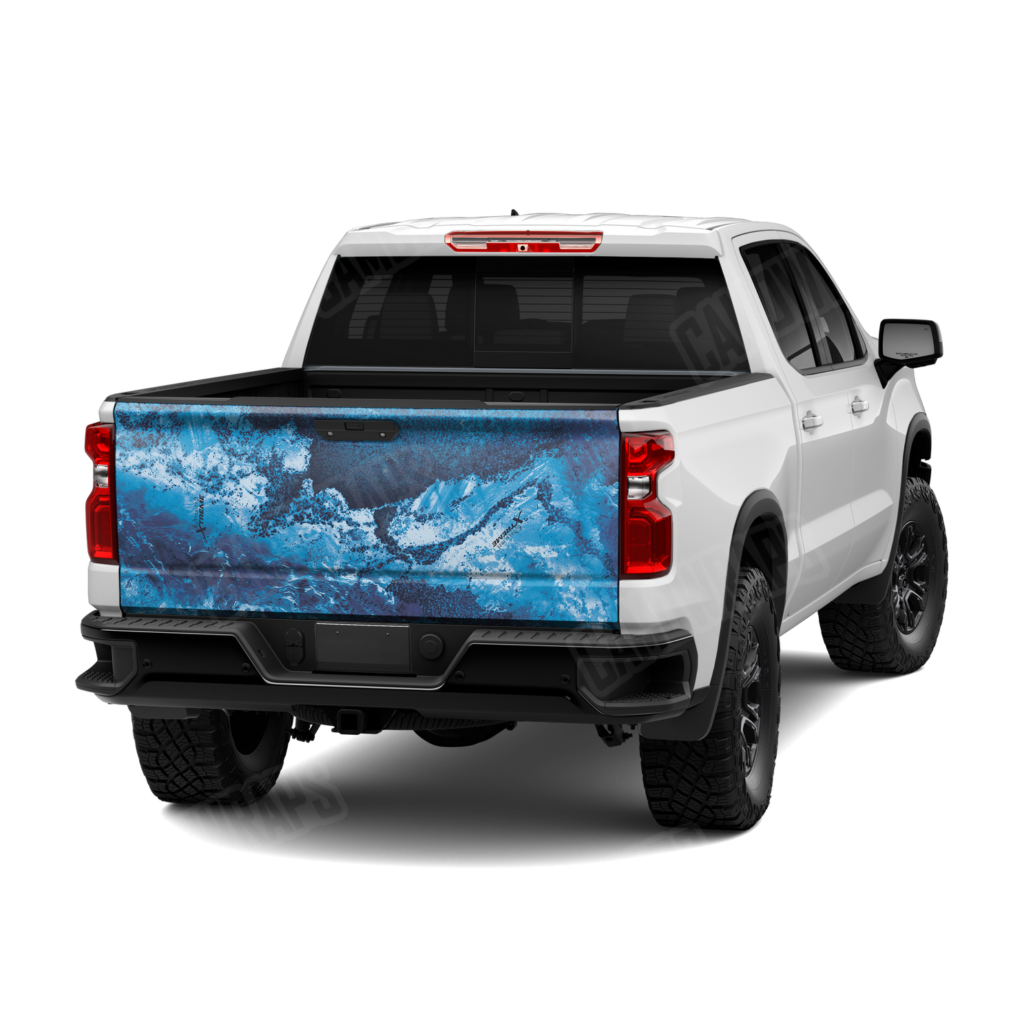 Realtree XTREME Dark Blue Camo Tailgate Vinyl Wrap