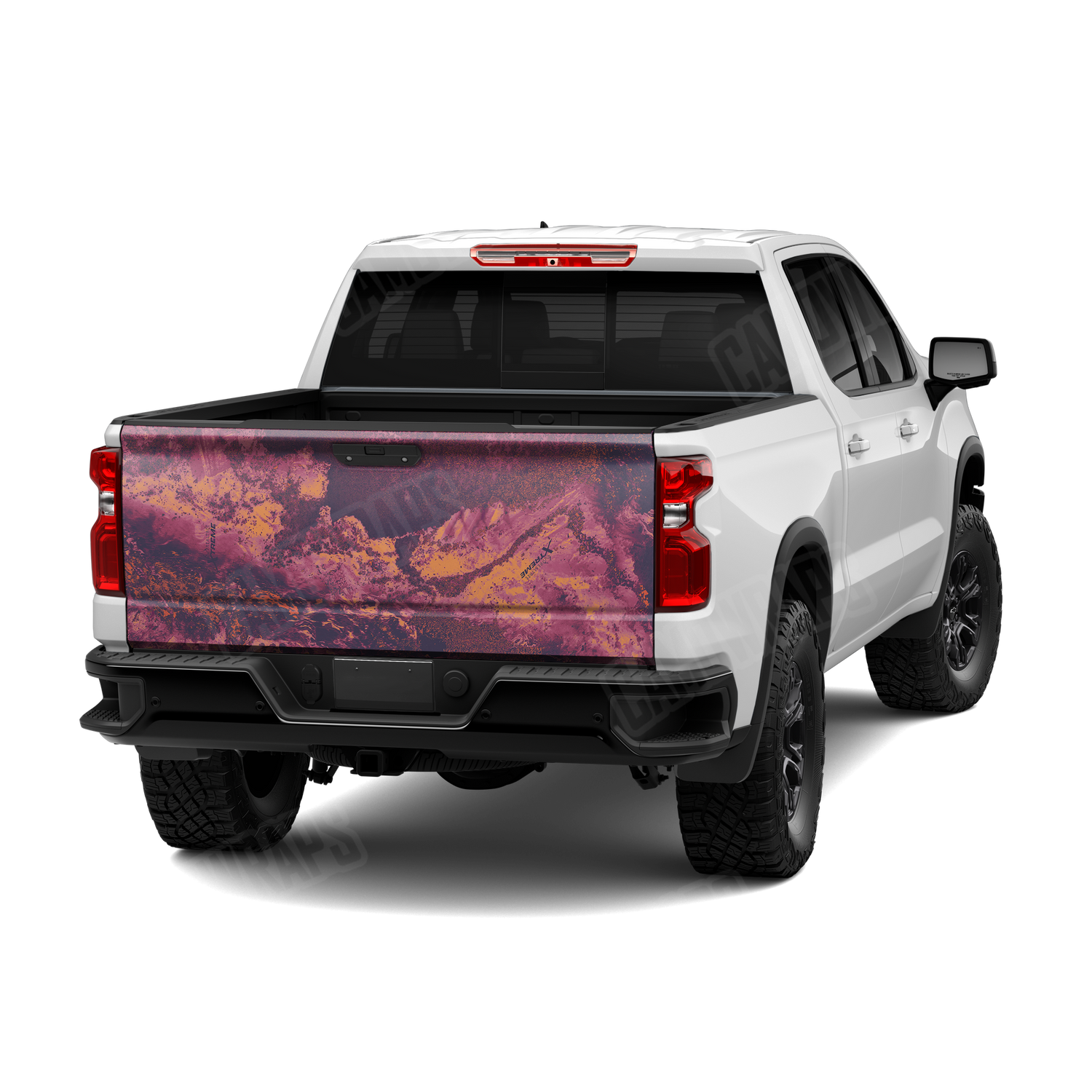 Realtree XTREME Gothic Grape Camo Tailgate Vinyl Wrap