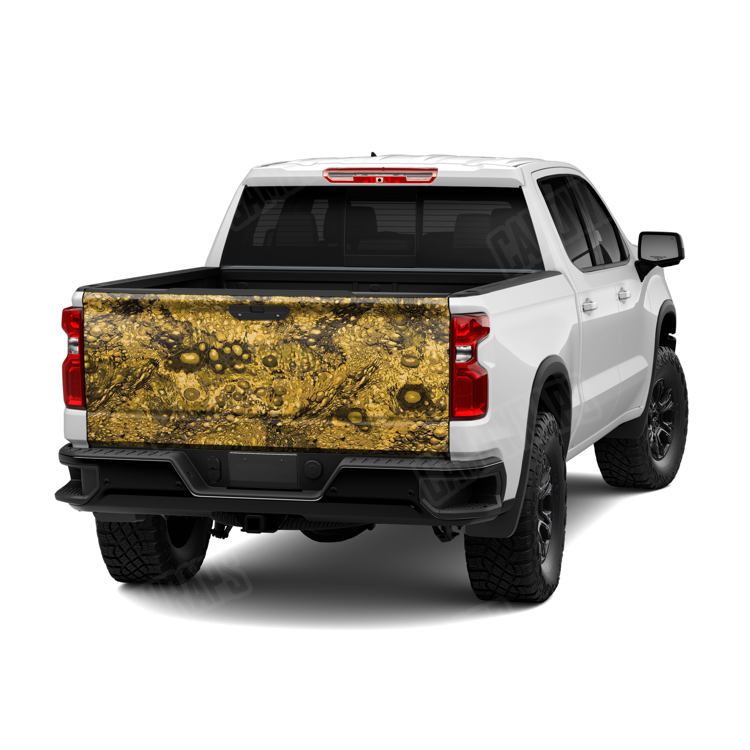 Toadaflage Yellow Camo Tailgate Vinyl Wrap