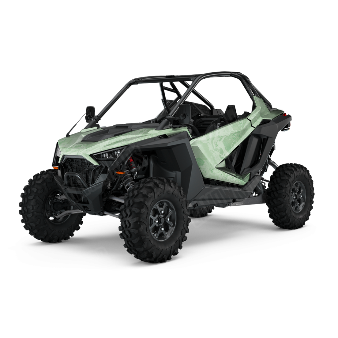 Realtree WAV3 Lime Green UTV Camo Vinyl Wrap