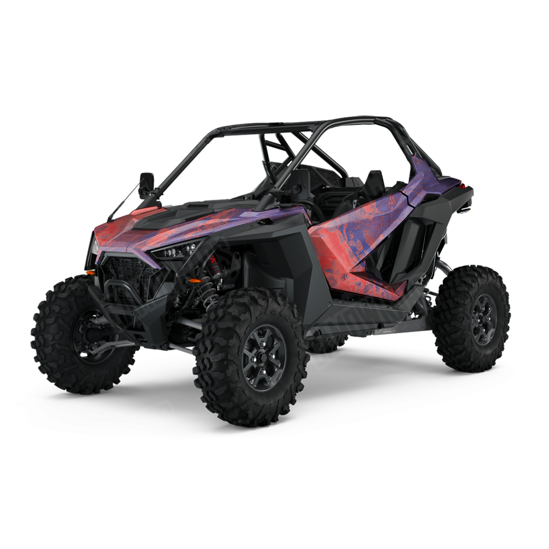 Realtree WAV3 Red Blue UTV Camo Vinyl Wrap