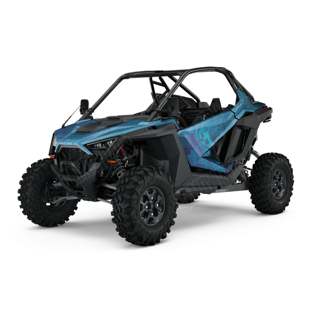 Realtree WAV3 Standard Blue UTV Camo Vinyl Wrap