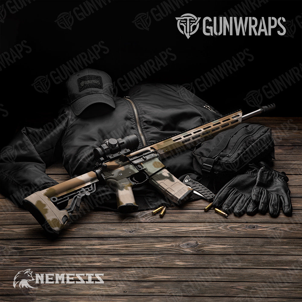 AR-15 Nemesis XL Desert Scorpion Camo Gun Skin Vinyl Wrap