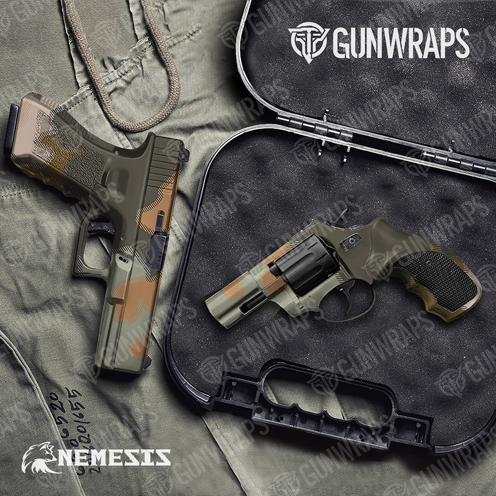 Handgun Nemesis XL Desert Scorpion Camo Gun Skin Vinyl Wrap