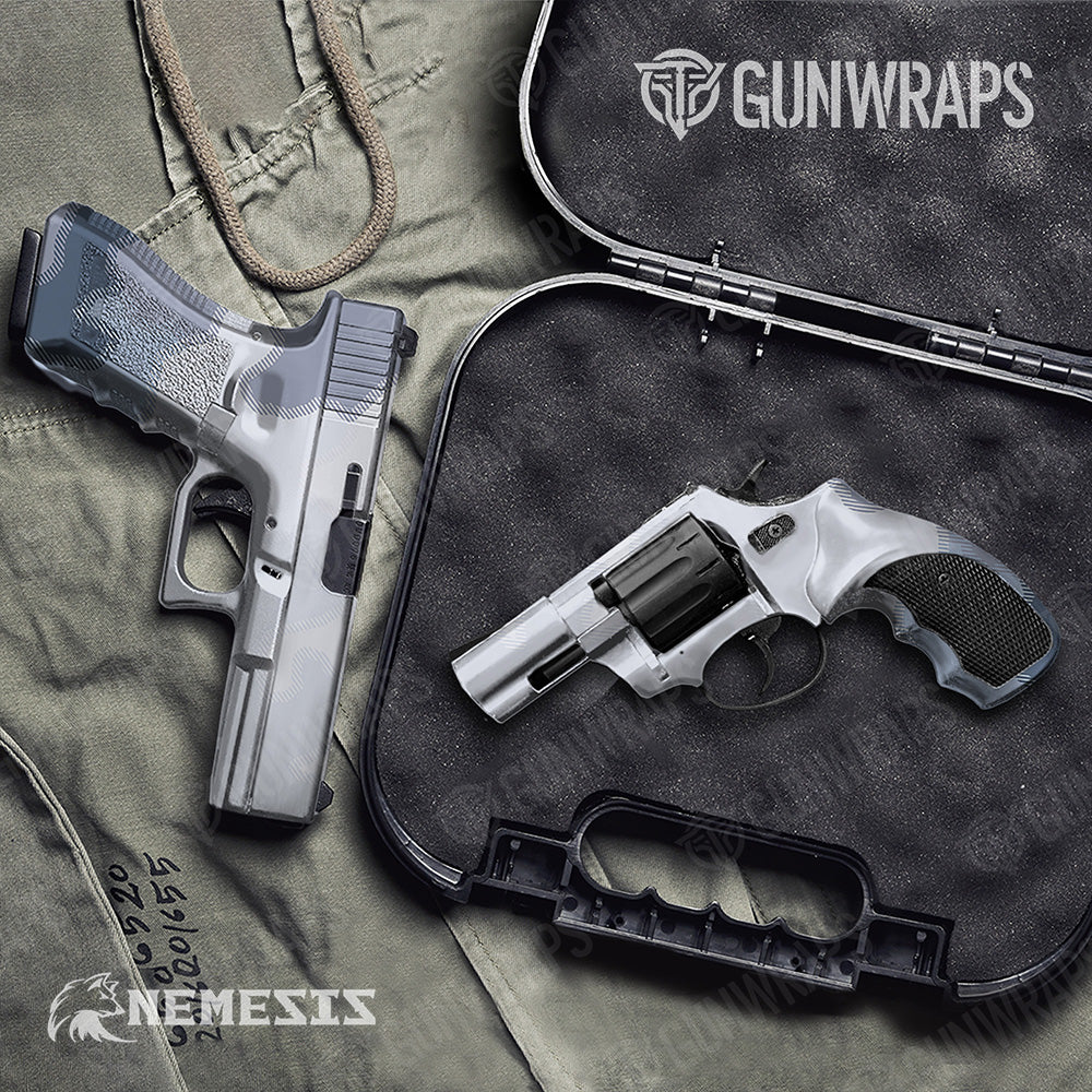 Handgun Nemesis XL Snow Tundra Camo Gun Skin Vinyl Wrap