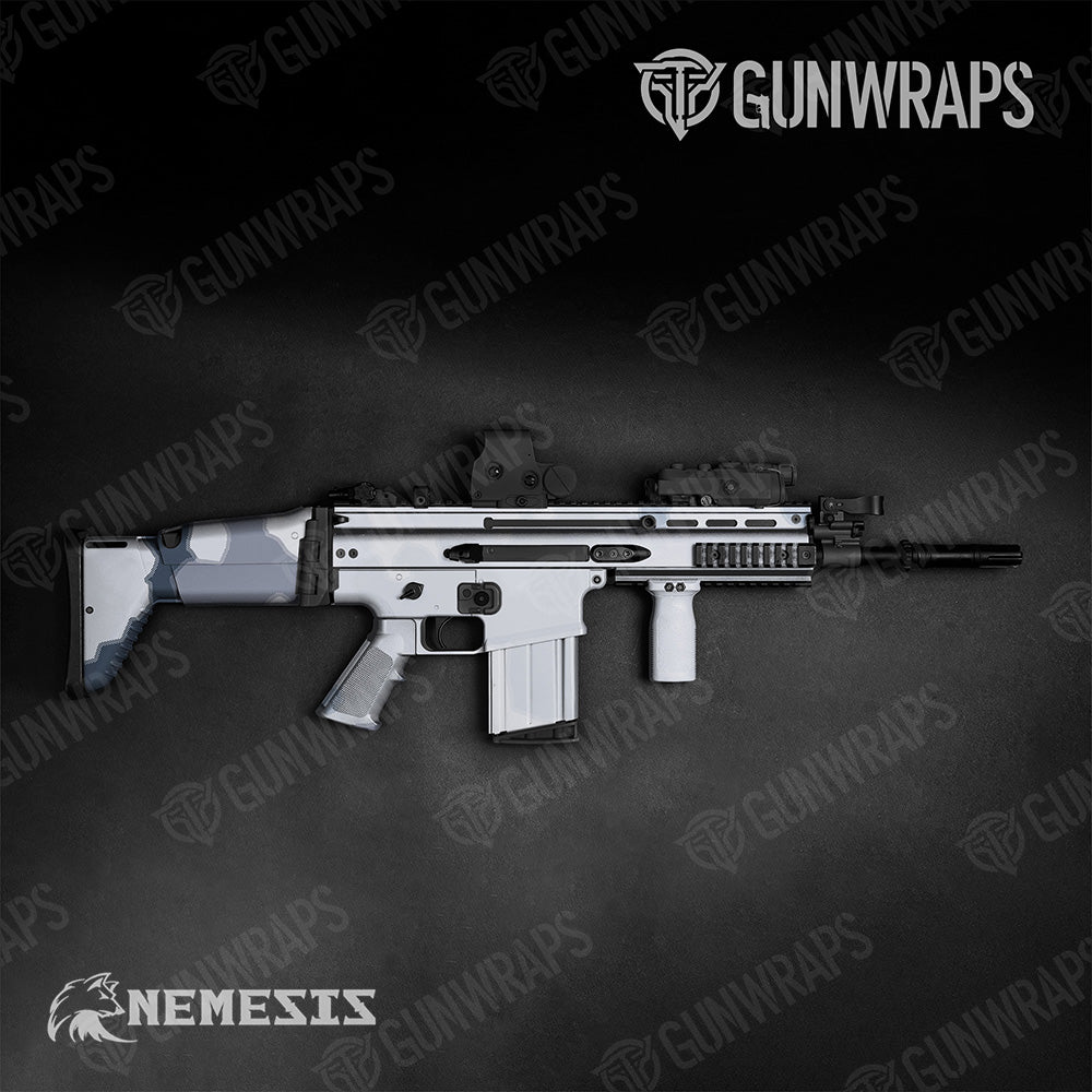 Tactical Nemesis XL Snow Tundra Camo Gun Skin Vinyl Wrap