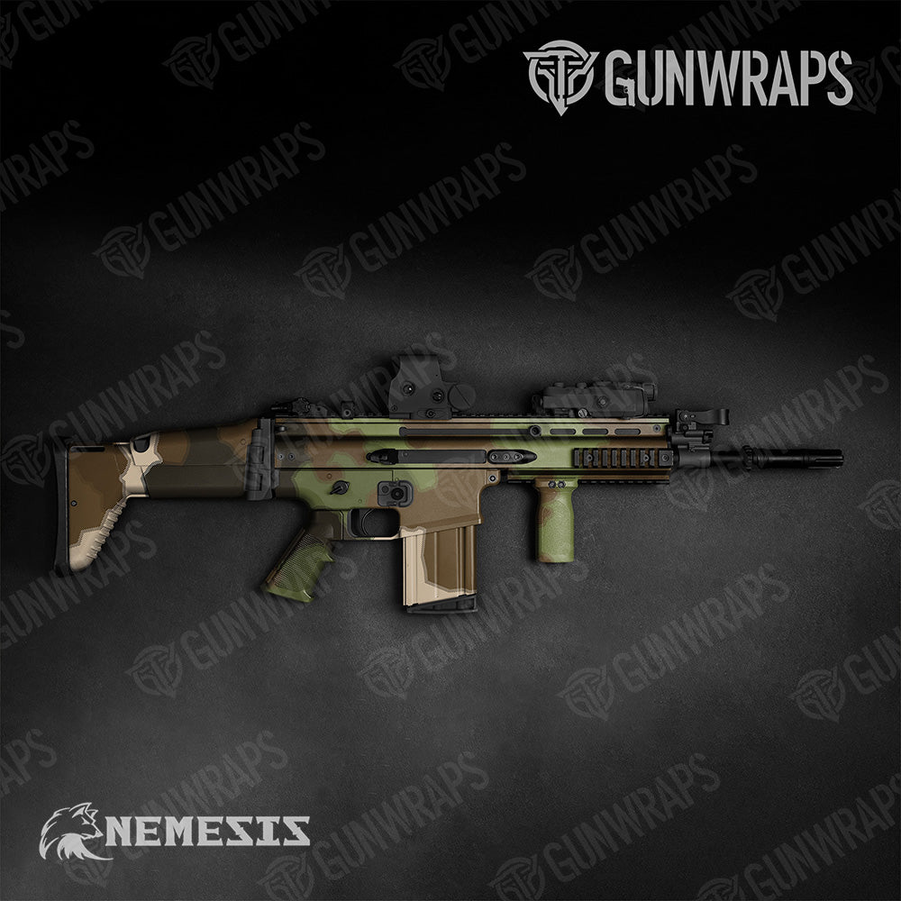 Tactical Nemesis XL Woodlands Wolf Camo Gun Skin Vinyl Wrap